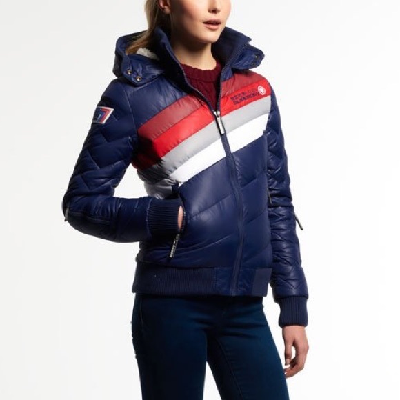 Superdry Retro Ride Hooded Bomber Jacket - Picture 3 of 12